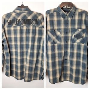 Men's XL Harley Davidson Plaid Flannel Shirt